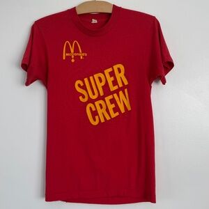 Vintage late 80s/90s McDonald's "Super Crew" Staff T-Shirt Unisex Size XS/S
